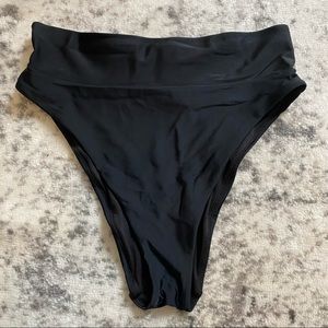 Aerie High Waisted High Cut Cheeky Bikini Bottoms - Medium